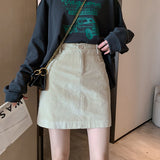 Kukombo Women Skirt Autumn Winter Hot Sale 3XL Corduroy Mini Female Solid Pencil Slimming Sexy Trendy Elegant All-Match Leisure Ulzzang